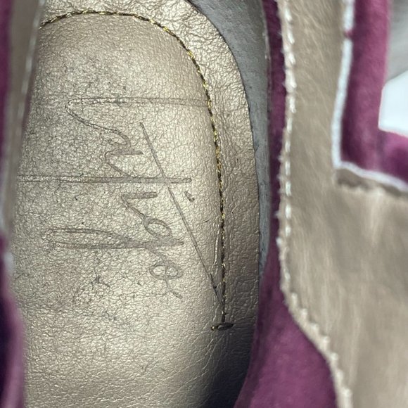 Latigo Womens Maroon Suede Leather Side Zip Heel Bootie "Ganet" Size 8.5 - Picture 7 of 11